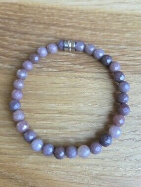 Purple Aventurine Beaded Stretch Bracelet | Handmade